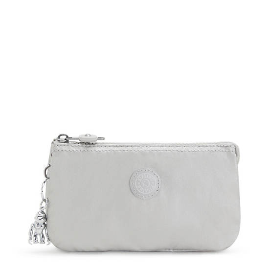 Kipling Creativity Large Classic Metallic Pouch Vesker Beige | NO 1143NW